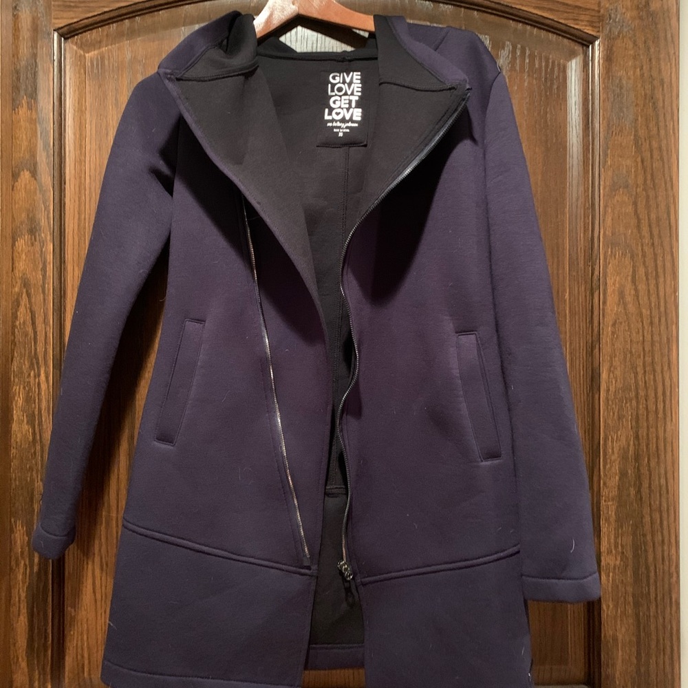 Betsey Johnson Nagy blue pea coat, like new!
